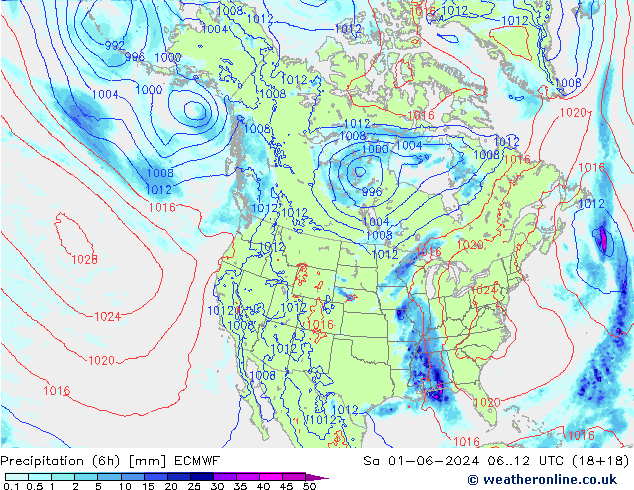 Nied. akkumuliert (6Std) ECMWF Sa 01.06.2024 12 UTC