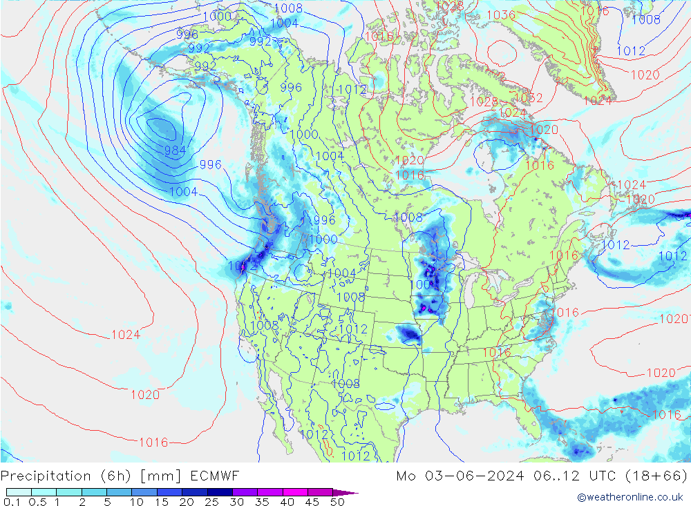 Z500/Rain (+SLP)/Z850 ECMWF  03.06.2024 12 UTC