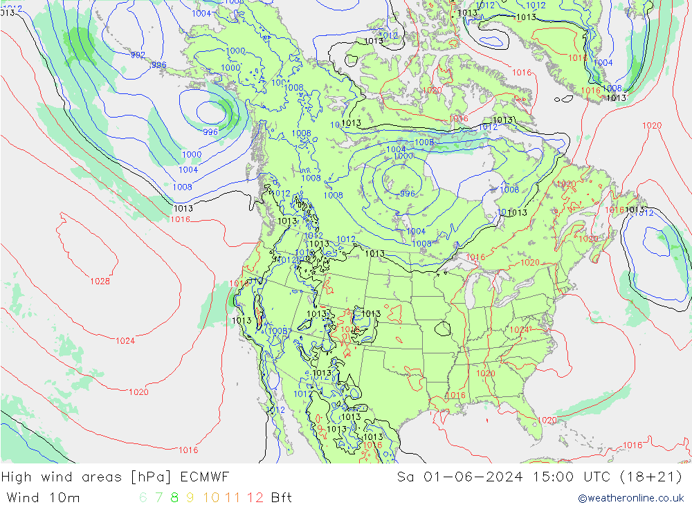 High wind areas ECMWF sam 01.06.2024 15 UTC