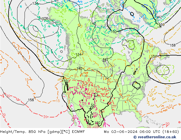 Z500/Rain (+SLP)/Z850 ECMWF Mo 03.06.2024 06 UTC