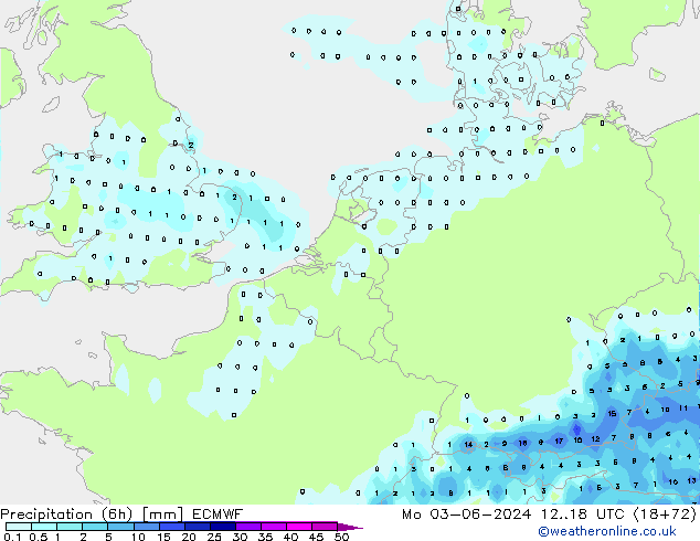 Z500/Rain (+SLP)/Z850 ECMWF Mo 03.06.2024 18 UTC