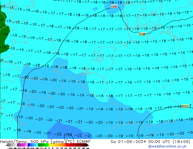 Z500/Rain (+SLP)/Z850 ECMWF sab 01.06.2024 00 UTC