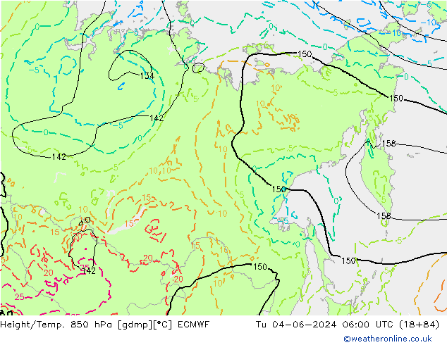 Height/Temp. 850 hPa ECMWF mar 04.06.2024 06 UTC