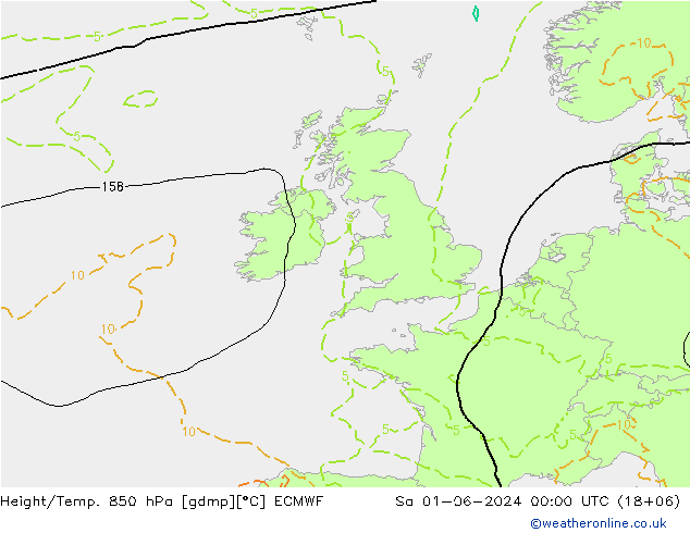 Z500/Rain (+SLP)/Z850 ECMWF Sa 01.06.2024 00 UTC