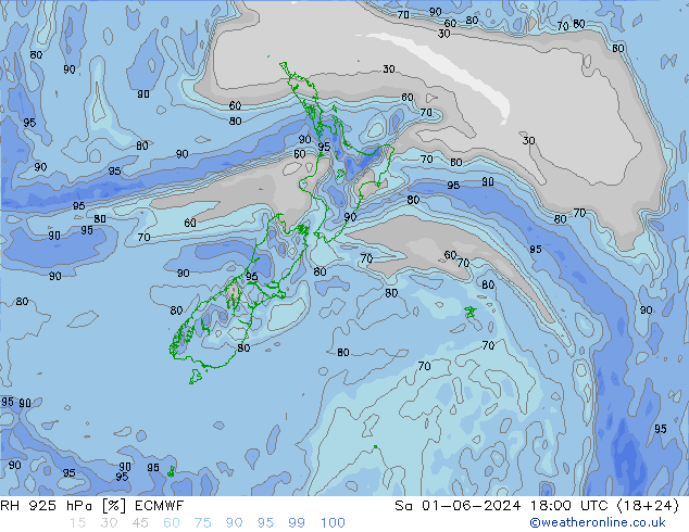 RH 925 hPa ECMWF So 01.06.2024 18 UTC