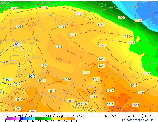 Thck 850-1000 hPa ECMWF Sa 01.06.2024 21 UTC