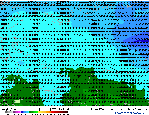 Z500/Rain (+SLP)/Z850 ECMWF So 01.06.2024 00 UTC