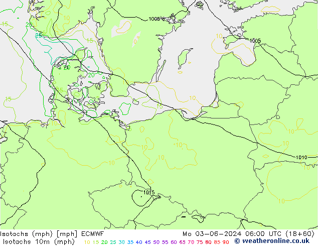 Isotachs (mph) ECMWF Mo 03.06.2024 06 UTC