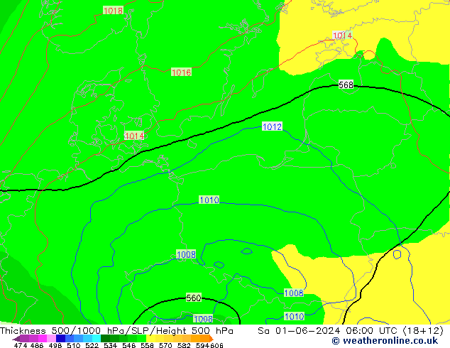 Thck 500-1000hPa ECMWF so. 01.06.2024 06 UTC