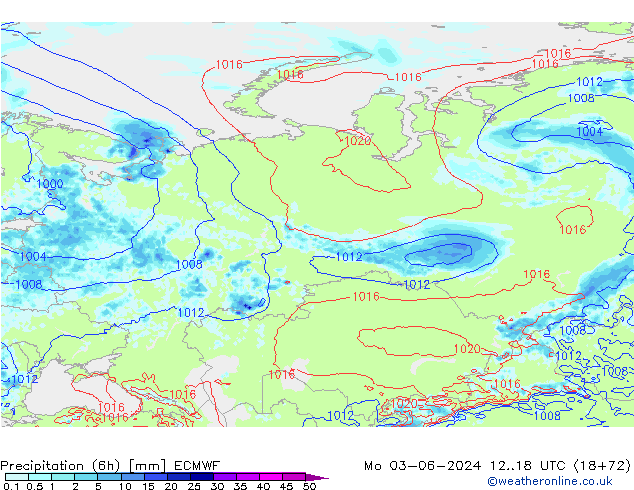 Z500/Rain (+SLP)/Z850 ECMWF Mo 03.06.2024 18 UTC