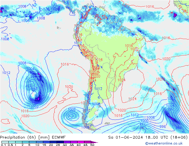 Z500/Rain (+SLP)/Z850 ECMWF Sa 01.06.2024 00 UTC