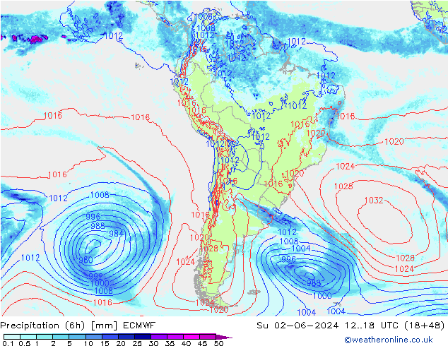 Z500/Rain (+SLP)/Z850 ECMWF  02.06.2024 18 UTC