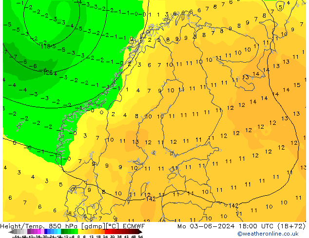 Z500/Rain (+SLP)/Z850 ECMWF  03.06.2024 18 UTC