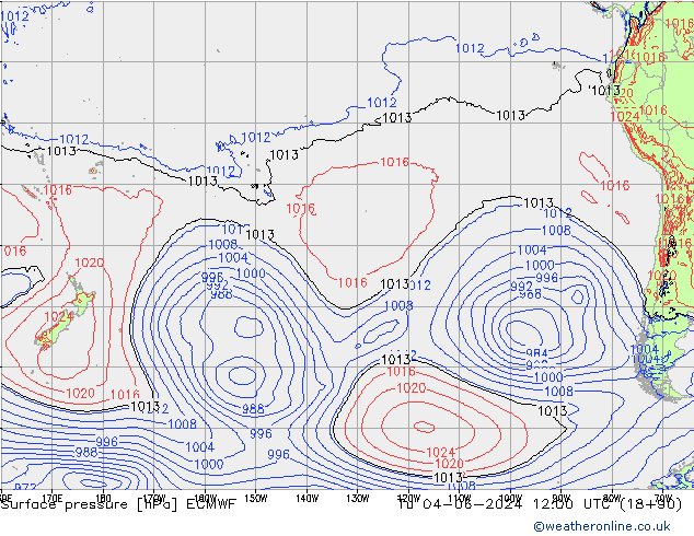 Presión superficial ECMWF mar 04.06.2024 12 UTC