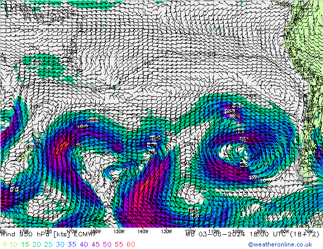 Wind 950 hPa ECMWF Mo 03.06.2024 18 UTC