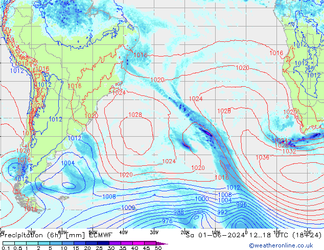 Z500/Rain (+SLP)/Z850 ECMWF Sa 01.06.2024 18 UTC