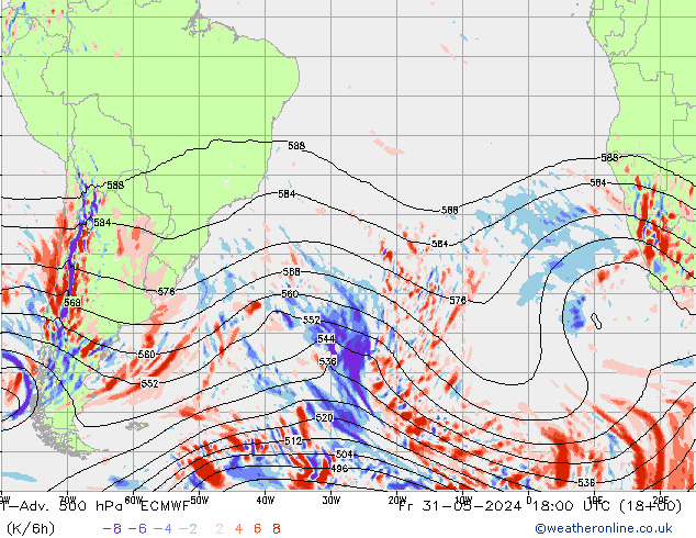 T-Adv. 500 hPa ECMWF  31.05.2024 18 UTC