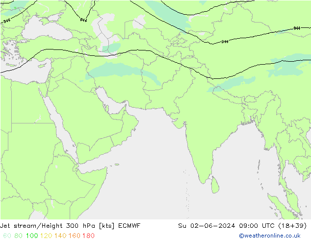 Corriente en chorro ECMWF dom 02.06.2024 09 UTC