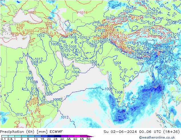 Z500/Rain (+SLP)/Z850 ECMWF nie. 02.06.2024 06 UTC