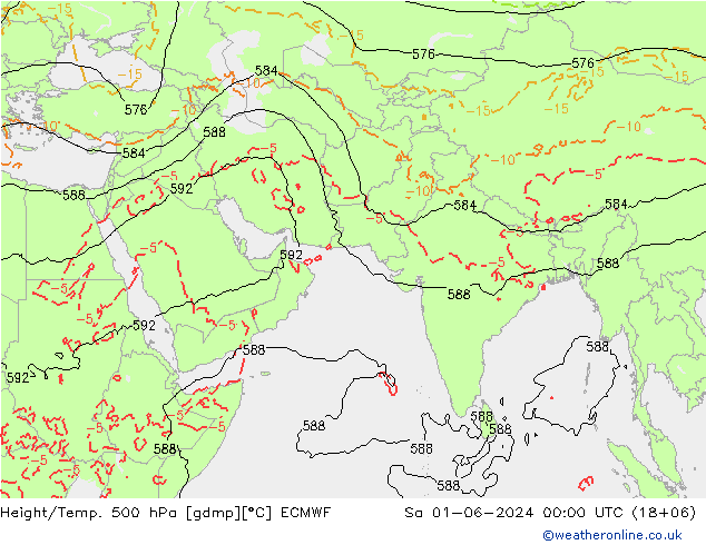 Z500/Rain (+SLP)/Z850 ECMWF Sa 01.06.2024 00 UTC