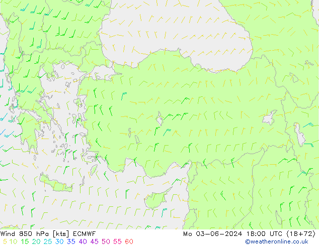 Wind 850 hPa ECMWF Mo 03.06.2024 18 UTC