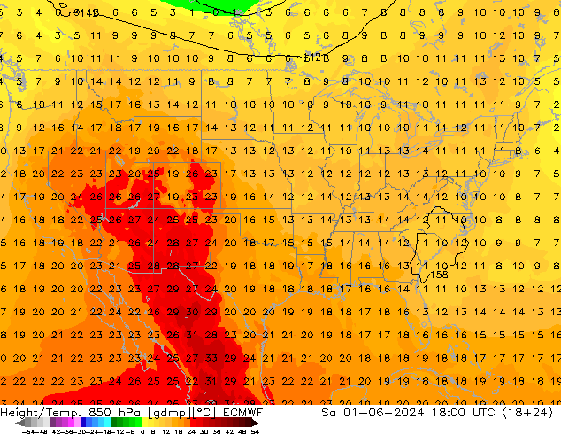 Z500/Regen(+SLP)/Z850 ECMWF za 01.06.2024 18 UTC