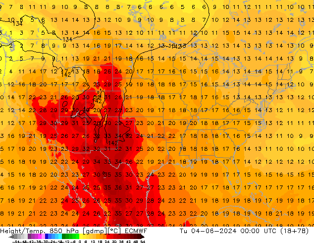 Z500/Rain (+SLP)/Z850 ECMWF Tu 04.06.2024 00 UTC