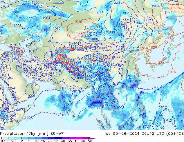 Z500/Rain (+SLP)/Z850 ECMWF ср 05.06.2024 12 UTC