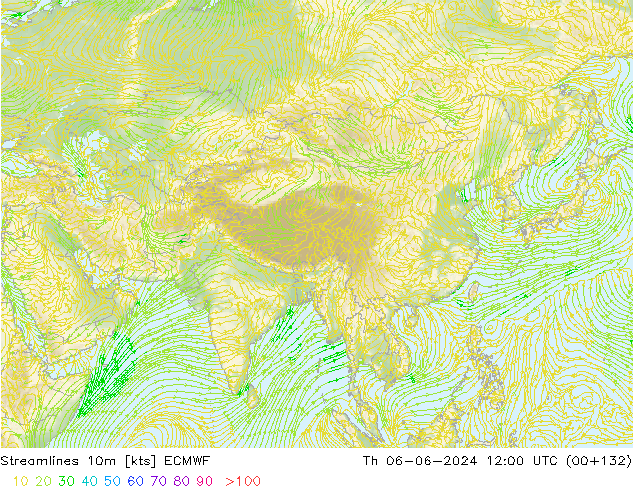 Rüzgar 10m ECMWF Per 06.06.2024 12 UTC