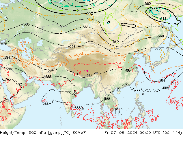 Z500/Rain (+SLP)/Z850 ECMWF ��� 07.06.2024 00 UTC