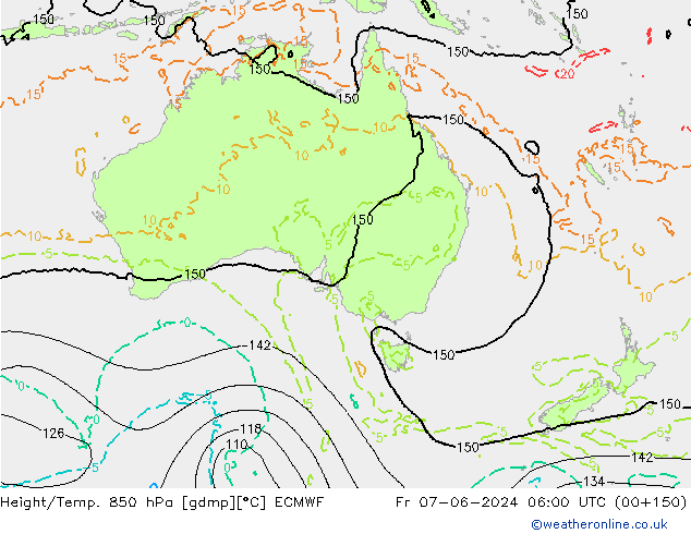 Z500/Rain (+SLP)/Z850 ECMWF Fr 07.06.2024 06 UTC