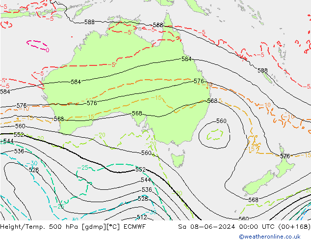 Z500/Rain (+SLP)/Z850 ECMWF so. 08.06.2024 00 UTC