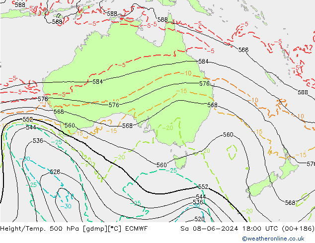 Z500/Rain (+SLP)/Z850 ECMWF sáb 08.06.2024 18 UTC
