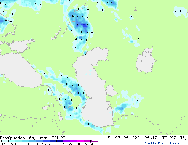 Z500/Yağmur (+YB)/Z850 ECMWF Paz 02.06.2024 12 UTC