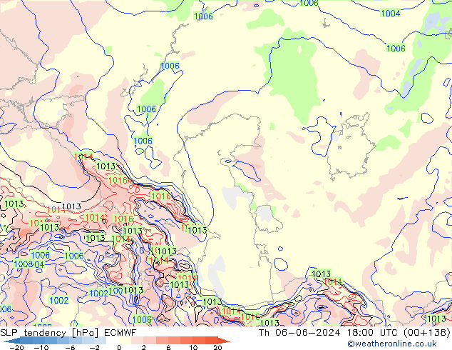 тенденция давления ECMWF чт 06.06.2024 18 UTC