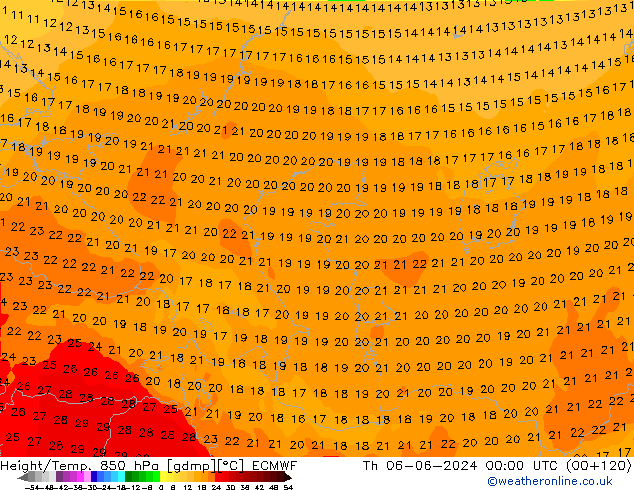 Z500/Rain (+SLP)/Z850 ECMWF Th 06.06.2024 00 UTC