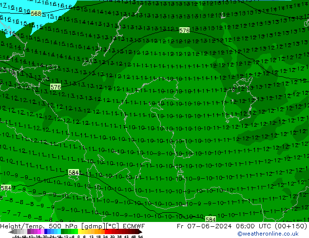 Z500/Rain (+SLP)/Z850 ECMWF ��� 07.06.2024 06 UTC