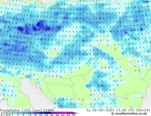 opad (12h) ECMWF nie. 02.06.2024 00 UTC