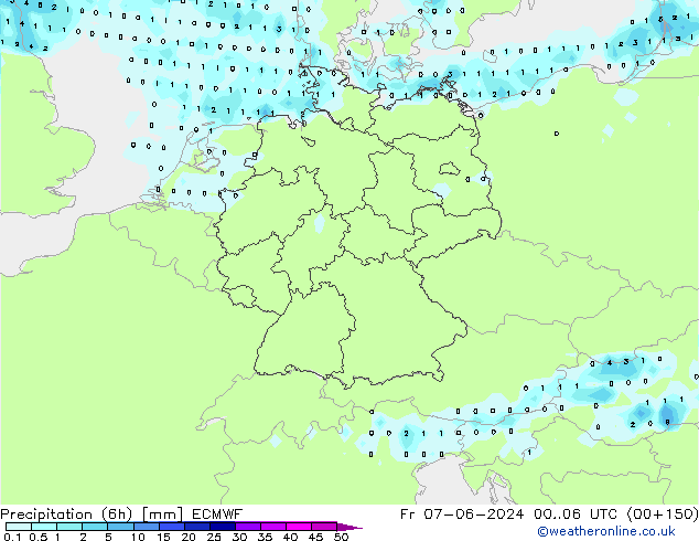 Z500/Rain (+SLP)/Z850 ECMWF Pá 07.06.2024 06 UTC