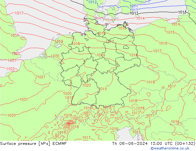 Yer basıncı ECMWF Per 06.06.2024 12 UTC