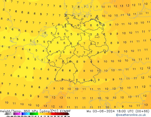 Z500/Rain (+SLP)/Z850 ECMWF Seg 03.06.2024 18 UTC