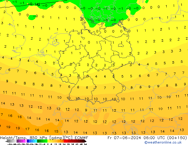 Z500/Rain (+SLP)/Z850 ECMWF Pá 07.06.2024 06 UTC