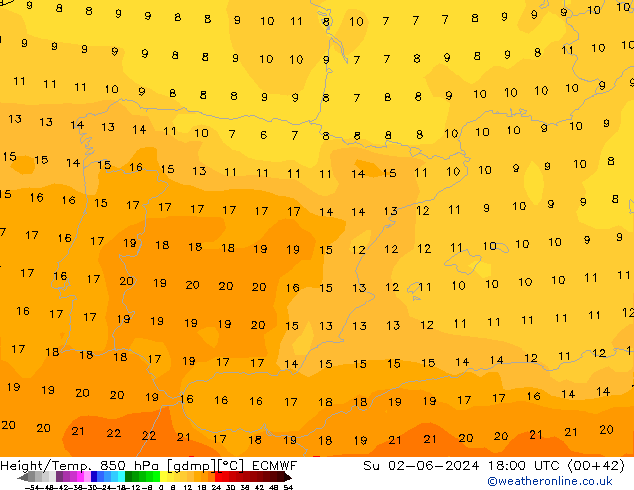 Z500/Rain (+SLP)/Z850 ECMWF Вс 02.06.2024 18 UTC