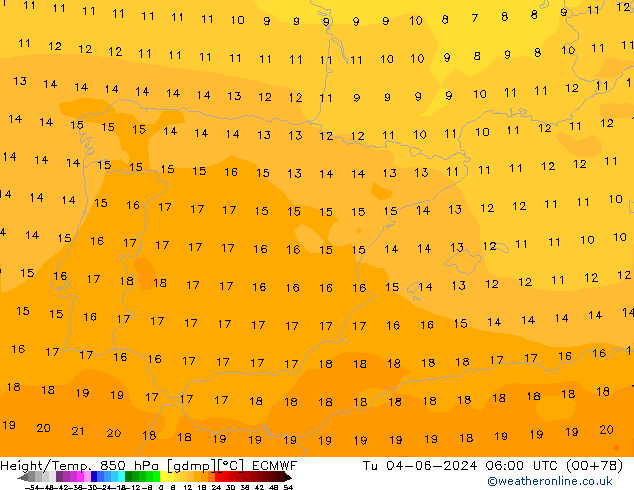 Z500/Regen(+SLP)/Z850 ECMWF di 04.06.2024 06 UTC