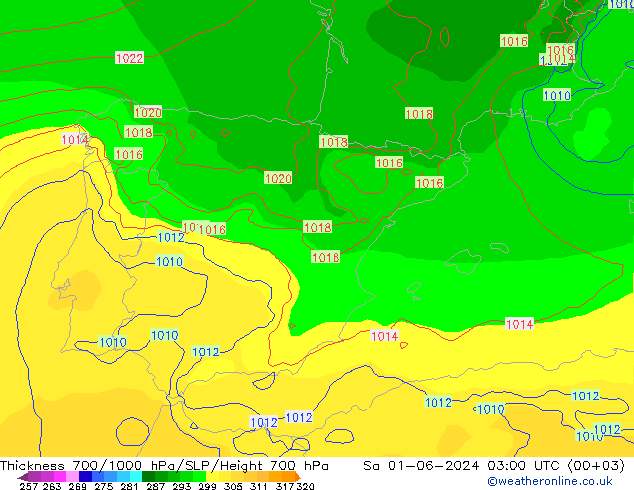 Thck 700-1000 hPa ECMWF Sáb 01.06.2024 03 UTC