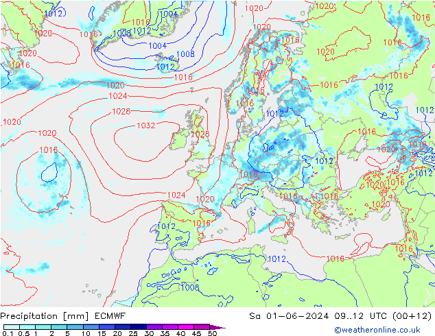 Yağış ECMWF Cts 01.06.2024 12 UTC