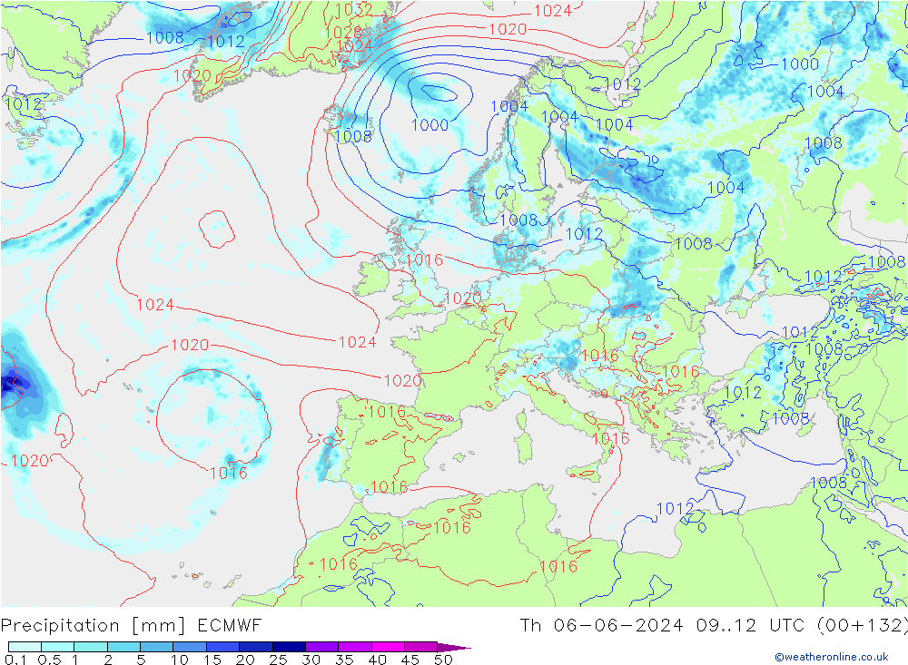 Yağış ECMWF Per 06.06.2024 12 UTC