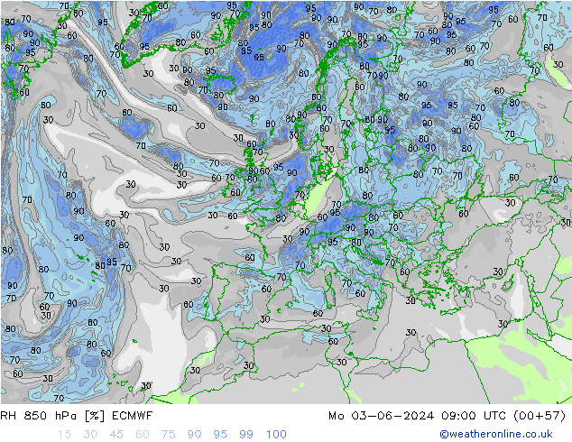 850 hPa Nispi Nem ECMWF Pzt 03.06.2024 09 UTC