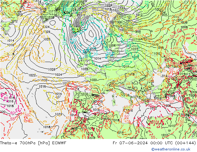 Theta-e 700hPa ECMWF vr 07.06.2024 00 UTC