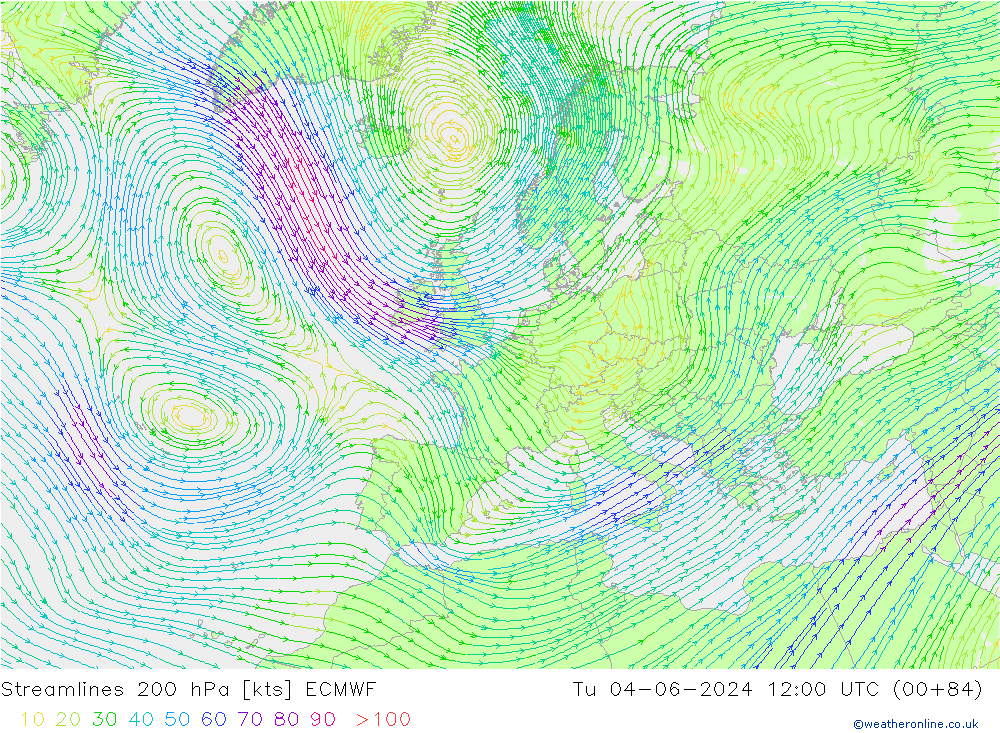  200 hPa ECMWF  04.06.2024 12 UTC